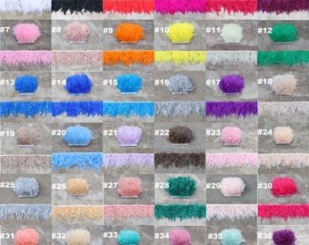 43 Couleurs Naturelle Dinde Plume Qualité Garniture Frange pour Robe Millinery Fascinators Artisanat vendu par 1 mètre