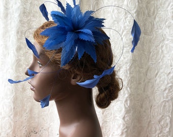 Goose Feather Flower Mount Flower Handmade Natural Dyed Feather Flower Millinery Goose Feathers for Hat Making Fascinators Decoration