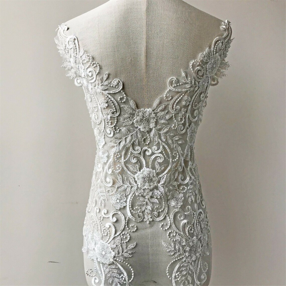 V-neck Embroidered Lace Shirt Dress
