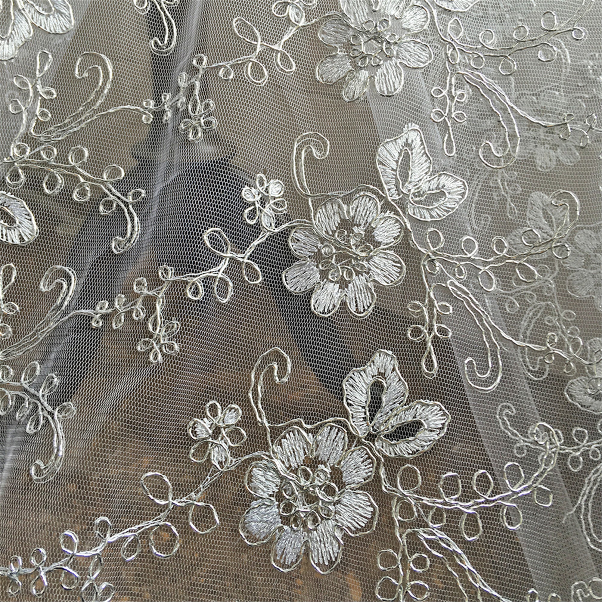 Elegant Metallic Gold Floral Lace Fabric Corded Embroidery Etsy Australia