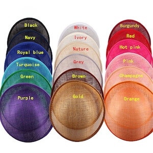 Round Shape Linen Bottom Bridal Hair Accessories Hat Bottom Fascinator Sinamay Hat Base Top Hat For Millinery And Hat Making 25CM Diameter