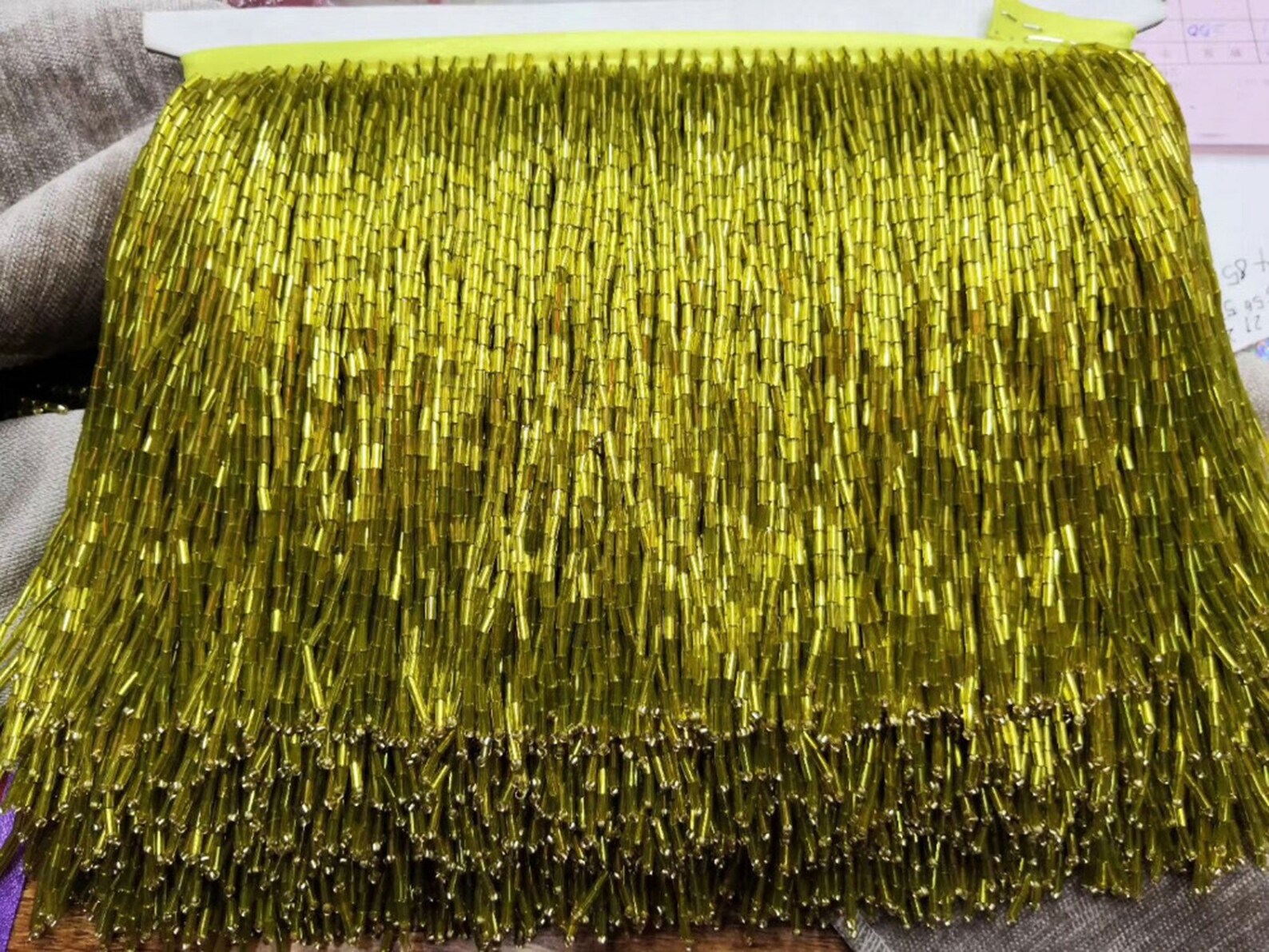 Beaded Fringe Trim,drop Charm Tassel Fringe Trim,heavy Beads Trimming