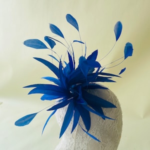 Dyed Feather Flower Mount Bouquet Faux flowers Millinery Feather Flower Handmade Dyed Goose Feathers for Hat Making Fascinators Decoration zdjęcie 4