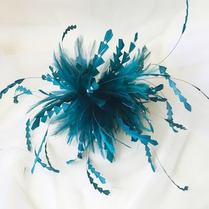 Bouquet Faux flowers Millinery Feather Flower Dyed Goose Feathers Handmade Dyed Feather Flower Mount for Hat Making Fascinators Decoration