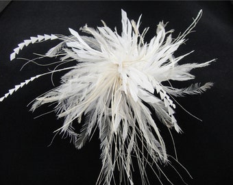 Dye Feather Flower Bouquet Customized Handmade Natural Dyed Feather Flower Millinery Goose Feathers for Hat Making Fascinators Decoration