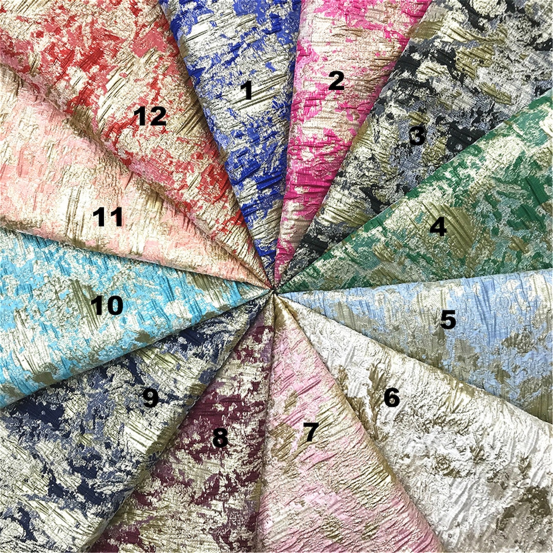 Marigold Metallic Broacade Fabric main image 1
