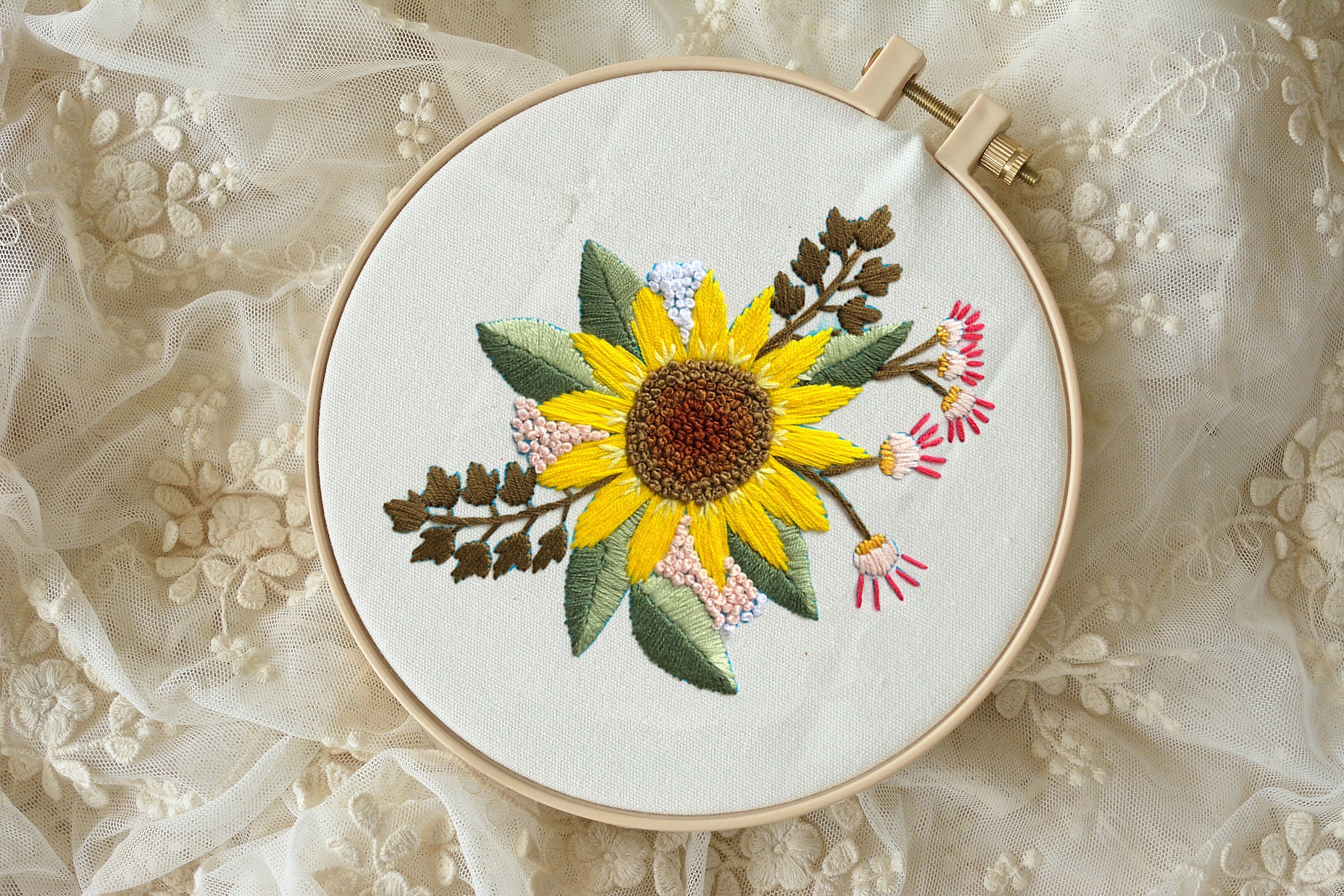 Stamped Embroidery Kitfor DIY Beginner Starter Stitch Kit for Etsy