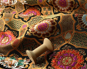 Vintate Brocade Fabric Flora Jacquard Fabric Haute Couture Fabrics For Formal Suit Apparel 27.5 inches Width Sold By Yard