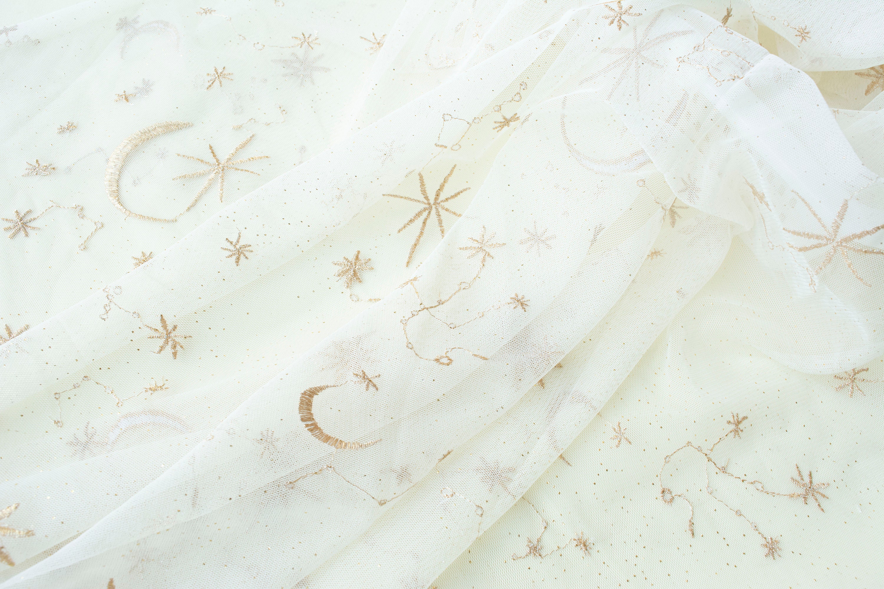 Star Print Organza Puff