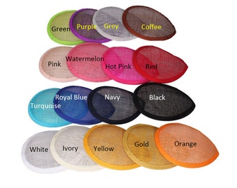 Teardrop Shape Bottom Bridal Hair Accessories Hat Bottom Fascinator Sinamay Hat Base Top Hat For Millinery And Hat Making 13CM Diameter