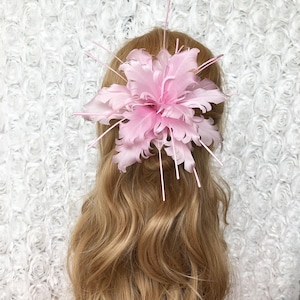 Hat Mount Dyed Goose Bouquet Faux flowers Millinery Feather Flower Handmade Dyed Feather Flower Mount for Hat Making Fascinators Decoration