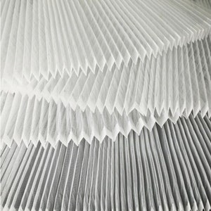 Organ pleated mesh folds Lace fabric Tulle Lace Fabric Sold by Yard Costume Show Fabric Wave Evening Dress Gown Craft Fabric Hard Tulle
