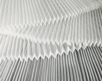 Organ pleated mesh folds Lace fabric Tulle Lace Fabric Sold by Yard Costume Show Fabric Wave Evening Dress Gown Craft Fabric Hard Tulle
