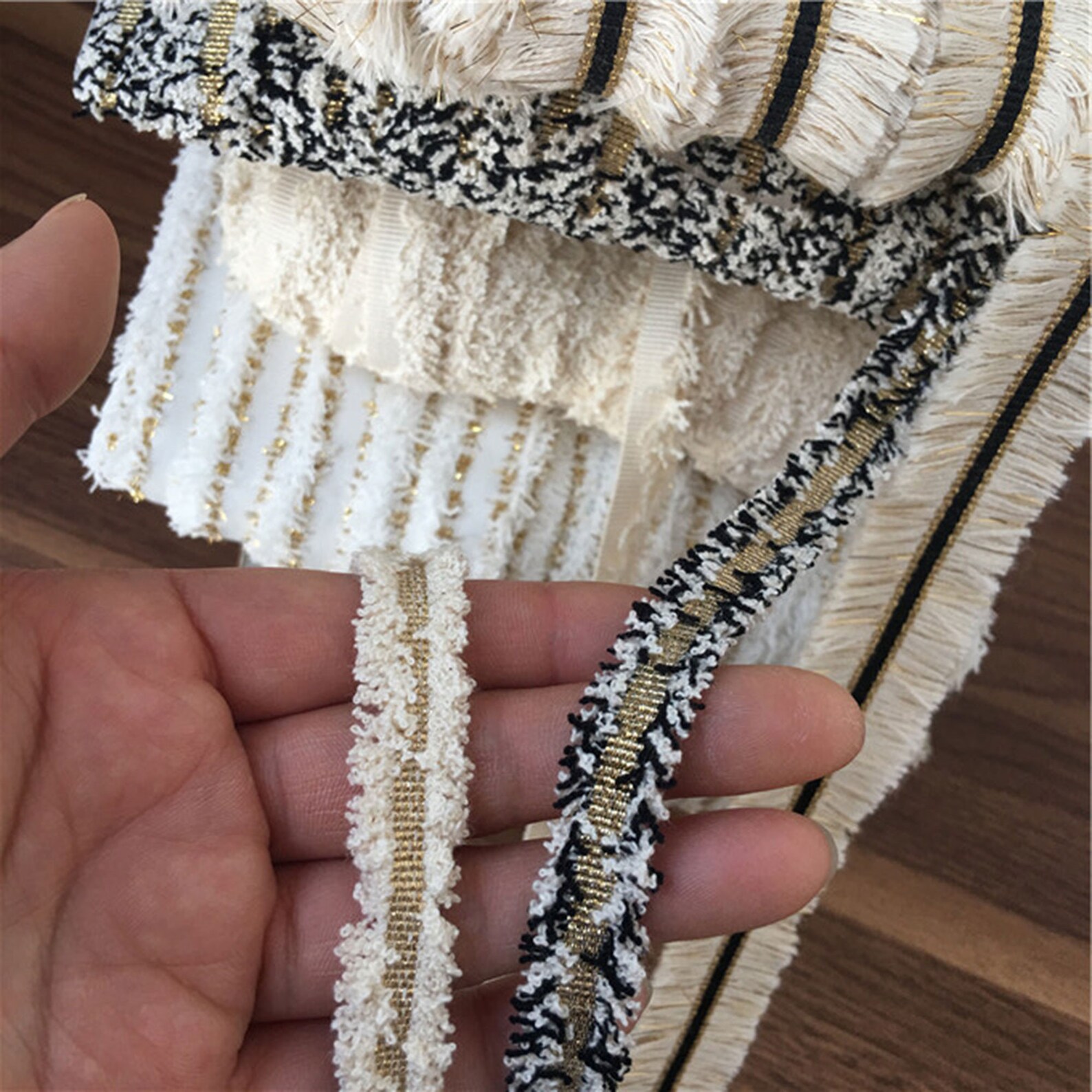 Detail Decorative Tassel Ribbon Fringed Ethnic Cotton Fringed Pleated ...