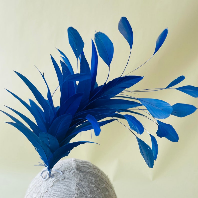 Dyed Feather Flower Mount Bouquet Faux flowers Millinery Feather Flower Handmade Dyed Goose Feathers for Hat Making Fascinators Decoration zdjęcie 1