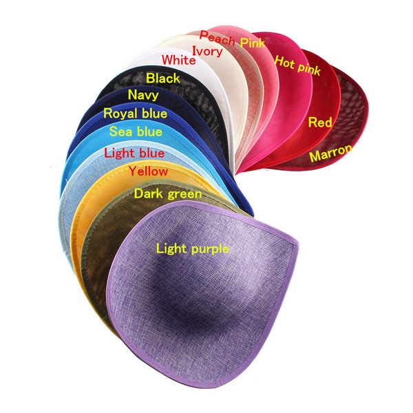 Große Tropfenform unten Braut Haar Accessorie Hut unten Fascinator Sinamay Hut Basis Zylinder Für Hutmacherei Und Hut machen 33 cm Durchmesser