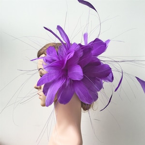 Handmade Goose Feather Flower Natural Dyed Feather Flower Goose Feathers Faux flowers Millinery  for Hat Making Fascinators Decoration