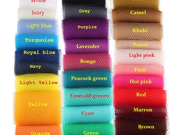 25cm (9.8&quot;) Wedding Birdcage Veils Millinery Fascinator Crinoline Fishnet For Millinery And Hat Making Veiling Netting Ribbon Filet