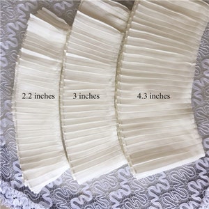 Rococo Chiffon Trims Chiffon Pleated Lace Trim Fringe Sewing Accessories for Cosplay Party Costumes Cuffs