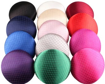 Net Round Shape Bottom Bridal Hair Accessorie Hat Bottom Fascinator Sinamay Hat Base Top Hat For Millinery And Hat Making 15CM Diameter