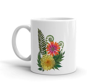 Flower Mug / African Daisy / dahlia flower / coffee mug