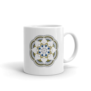 Mandala Mug / bloom mandala / coffee mug / sacred geometry / mandala art
