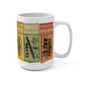 Vintage Rock Konzertkarten Becher 15oz