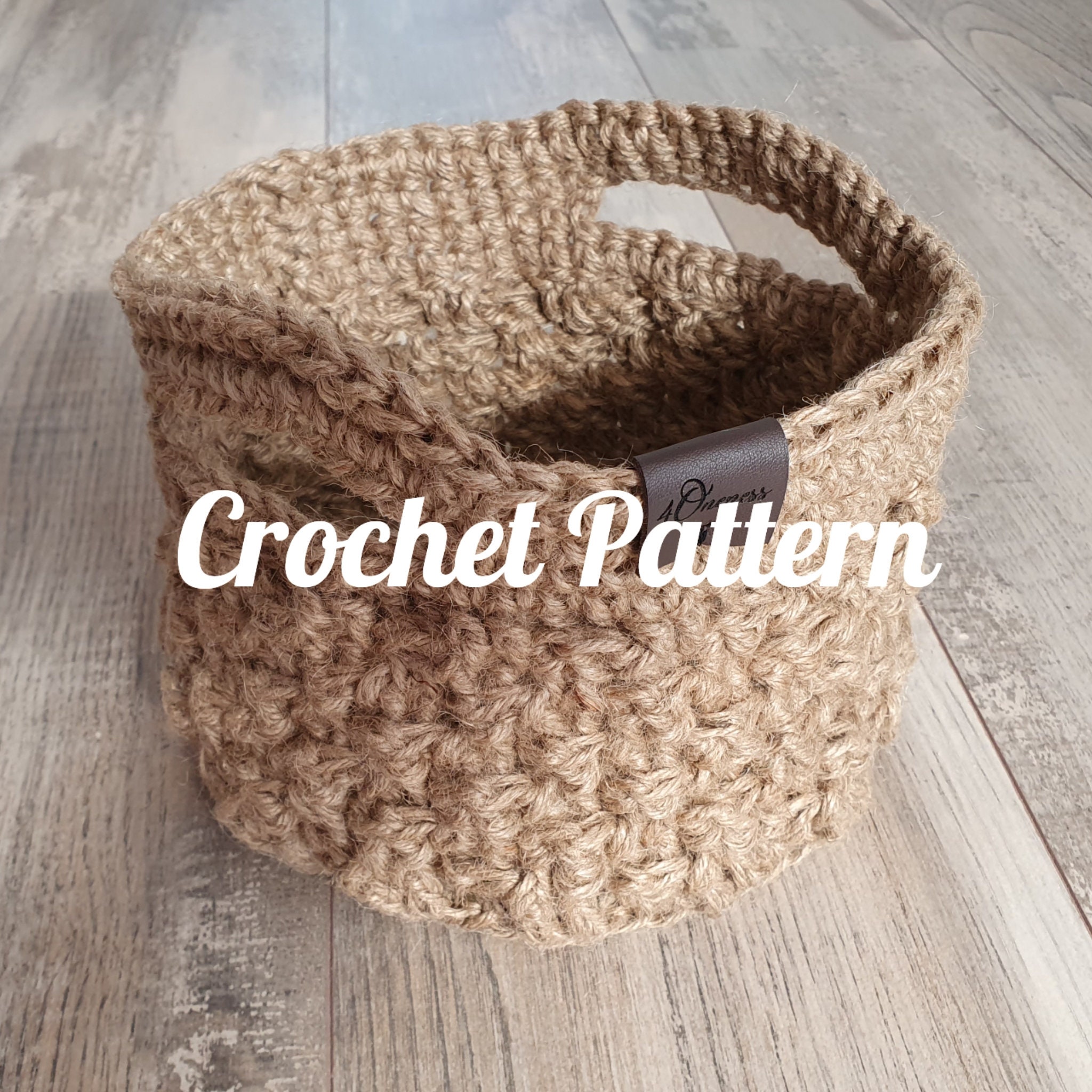 Jute Twine/rope Basket Crochet Pattern Etsy