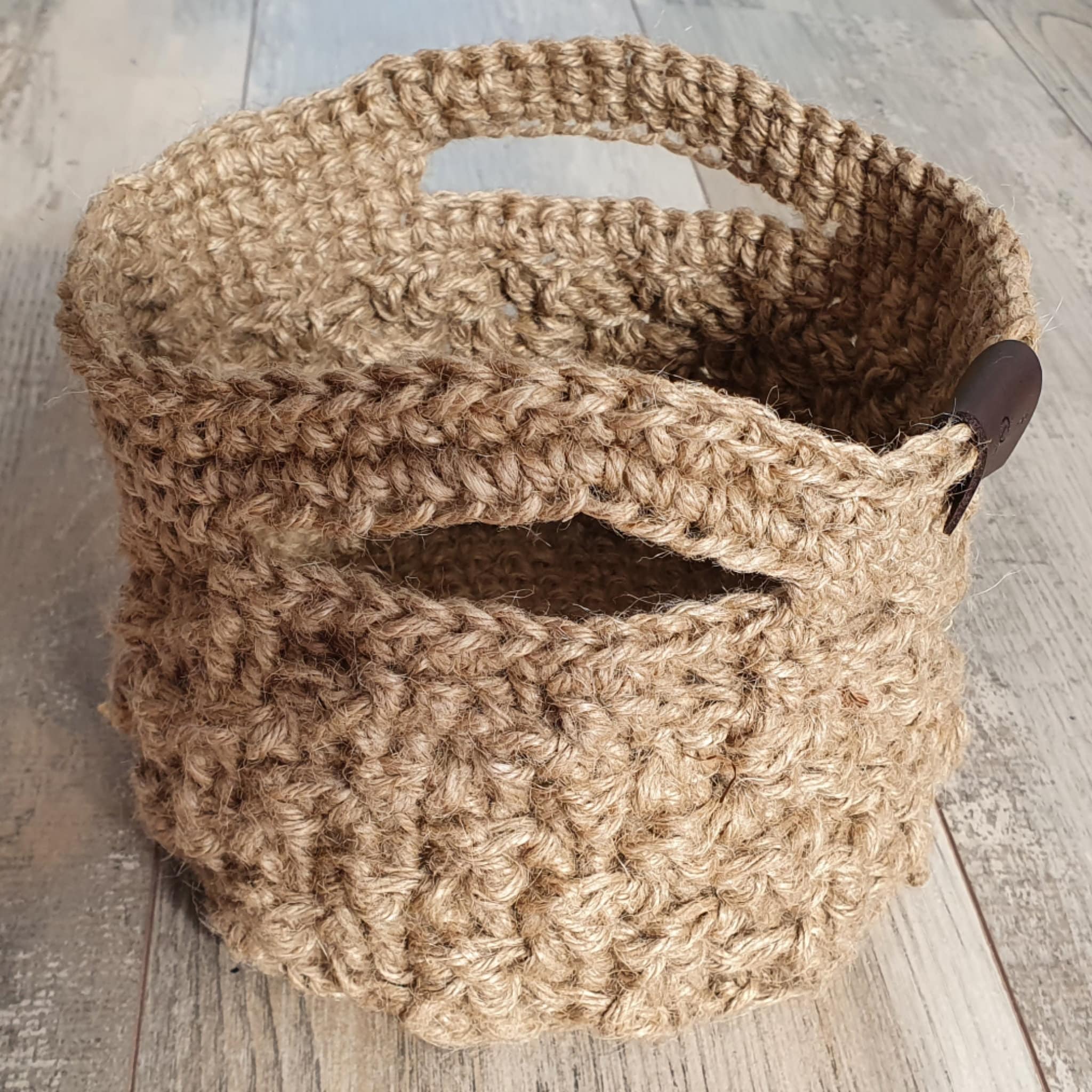 Jute Twine/rope Basket Crochet Pattern Etsy