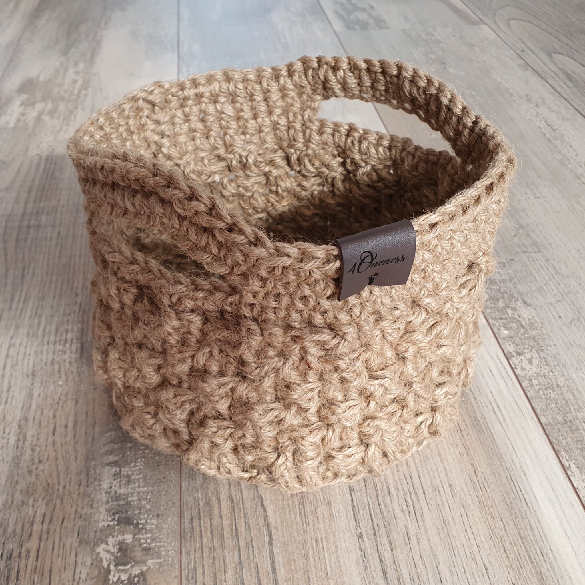 Jute Twine/rope Basket Crochet Pattern Etsy