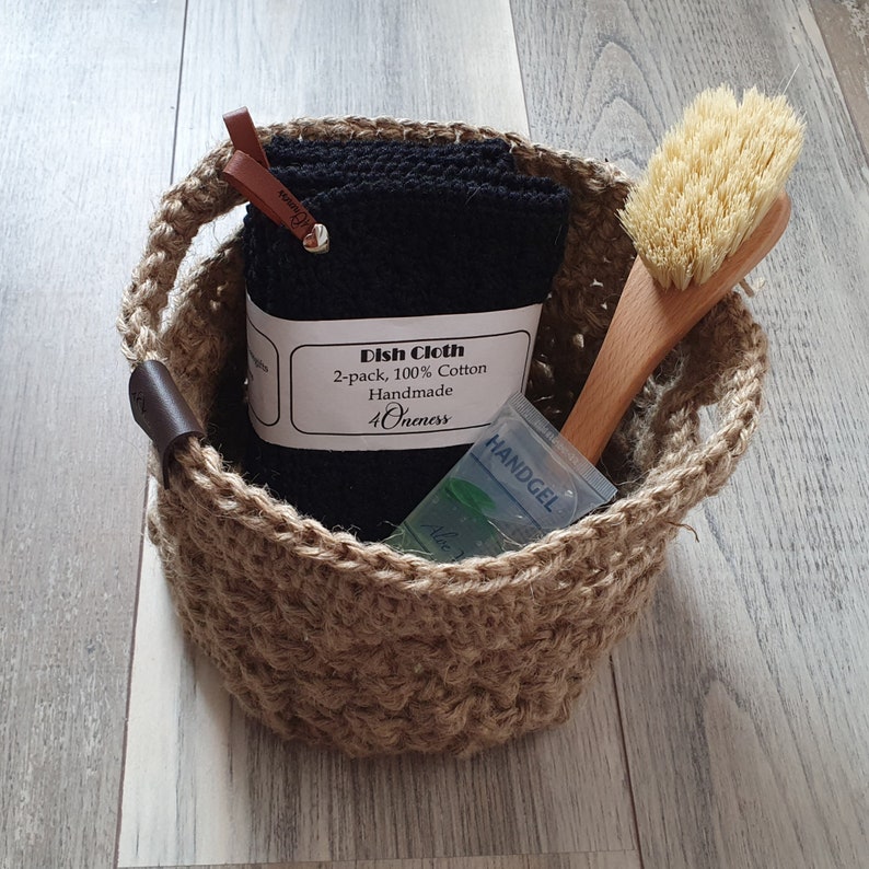 Jute Twine/rope Basket Crochet Pattern Etsy