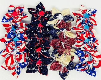 4th of July Dog Bows