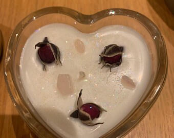 Rose & Jasmin Kristallkerze