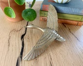 Large Vintage Brass Bird Door Knocker - Goose or Duck