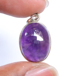 African Amethyst Pendant, 925 Sterling Silver Amethyst Pendant, Amethyst Jewelry, Anniversary Gift, Third Eye orCrown Chakra, Amethyst stone