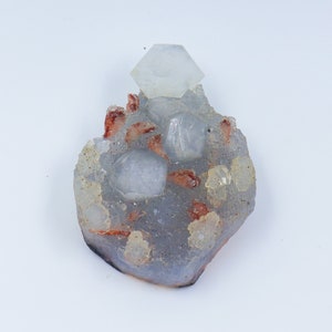 Brown Stilbite on Grey Chalcedony, Chalcedony Mineral, Brown Stilbite on Grey Chalcedony Specimen, Natural Brown Stilbite, NaturalChalcedony