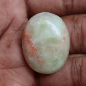 Natural Yellow Serpentine Palm Stone, Polished Yellow Serpentine Gemstone, Yellow Serpentine, Yellow Serpentine Pocket stone, yellow stone