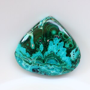 Natural Malachite Chrysocolla Cabochon, Gemstone Chrysocolla Malachite Cabochon, Loose Stone for Jewelry, Healing Stone, Green Crystal.