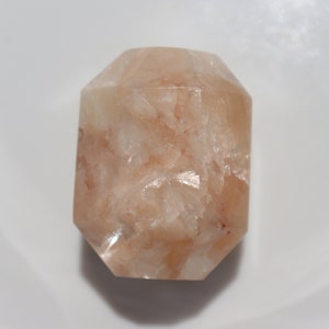 Unique Peach Stilbite Crystal Chunk, The Stone With Lots Of Healing Properties New Peach Stilbite with Chatoyant Crystal Heart Stone,