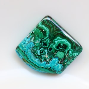 Natural Malachite Chrysocolla Cabochon, Gemstone Chrysocolla Malachite Cabochon, Loose Stone for Jewelry, Healing Stone, Green Crystal.