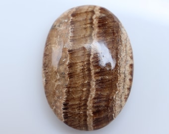 Natural Yellow banded aragonite palm stone. healing stone, polished palm stone, healing crystal, Yellow banded aragonite gemstone.