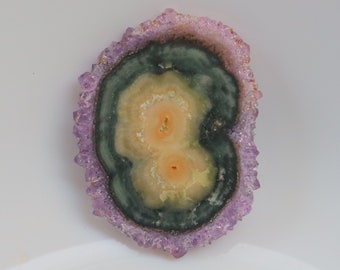 Amethyst Stalactite Slice - Stalactite Eye Slice, Amazing Amethyst Stalactite Specimen, Amethyst Stalactite Flower Gemstone,Stalactite Slice