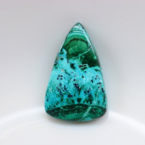 Natural Malachite Chrysocolla Cabochon, Gemstone Chrysocolla Malachite Cabochon, Loose Stone for Jewelry, Healing Stone, Green Crystal.