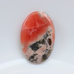 Cabochon di rodocrosite A+, ematite in rodocrosite, cabochon di cristallo, avvolgimento di fili, arte indossabile, cristalli curativi, pietra sciolta, pietra preziosa