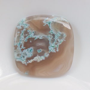 Weißer Moosachat Cabochon, natürlicher weißer Moosachat, Moosachat Edelstein, loser Stein, Edelstein, Moosachat loser Stein für die Herstellung von Schmuck.