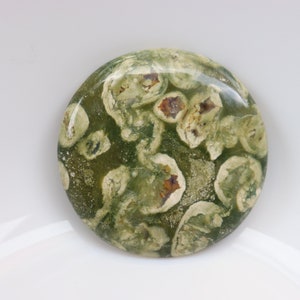 Cabochon de rhyolite de forêt tropicale, cristaux de jaspe de forêt tropicale de guérison, pierres de rhyolite de guérison, pierre de poche, pierre non fixée, pierre précieuse.