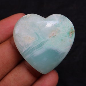 Unique Caribbean Calcite Heart Stone, Natural Caribbean Calcite Heart, Calcite Palm Worry Stone, Pocket Stone, Meditation Decoration Calming