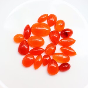 Carnelian 20pc Lot Cabochons, Carnelian Crystal, Random Shape Carnelian, Carnelian crystal for Jewelry, Carnelian Emotional confidence.