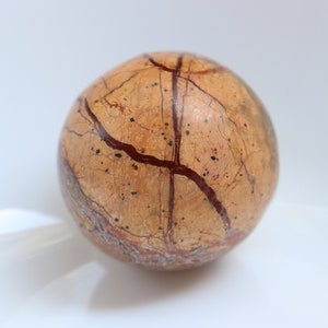 Natural Spider Web Jasper Sphere, Crystal Sphere, Healing Sphere, Brown Sphere, Spider Web Jasper Crystal, Brown Ball, Healing stone.