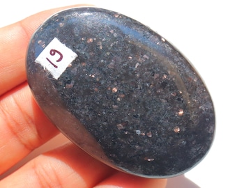 Nuummite Palm Stone, Natural Nuummite Palm, Polished Stones - Healing Crystals and Stones - Nuummite Stones - Nuummite Palms, Healing Stone